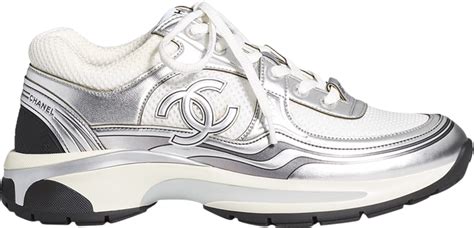 chanel sneakers silver and white|chanel sneakers price.